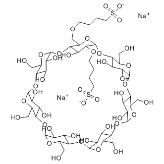 SBE-β-CD (Sulfobutylether beta-cyclodextrin) Structure