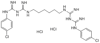 Chlorhexidine hydrochloride Structure