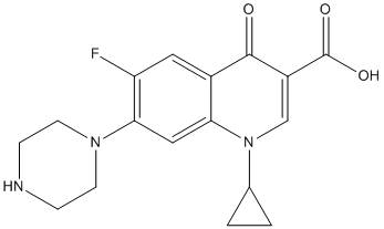 Ciprofloxacin Structure