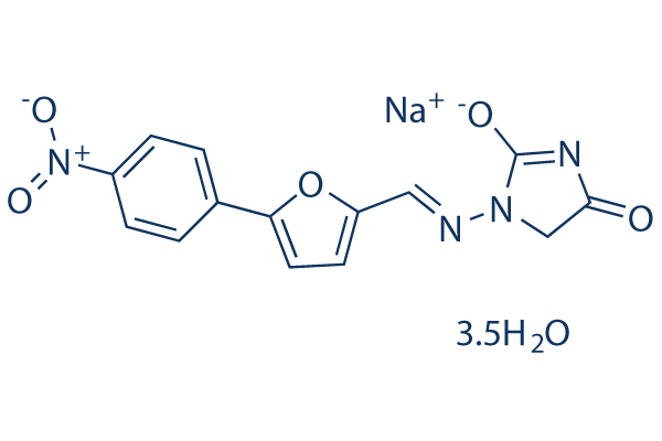 Dantrolene sodium hemiheptahydrate Structure