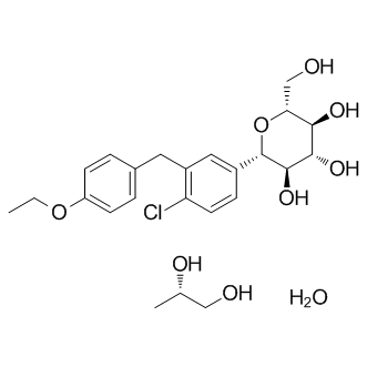 Dapagliflozin ((2S)-1,2-propanediol, hydrate) Structure