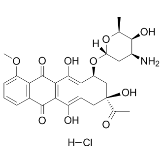 Daunorubicin hydrochloride Structure