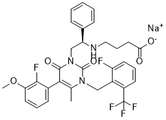 Elagolix sodium Structure