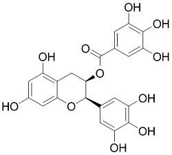(-)-Epigallocatechin gallate Structure