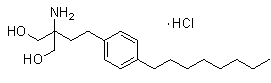 FTY720 hydrochloride Structure