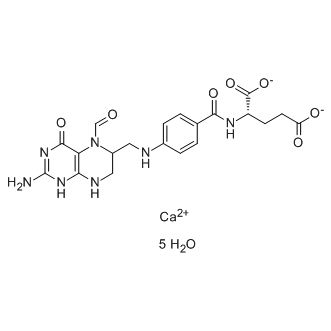 Folinic acid calcium salt pentahydrate Structure