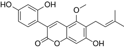 Glycycoumarin Structure