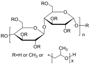 Hydroxypropyl methyl cellulose (HPMC) Structure