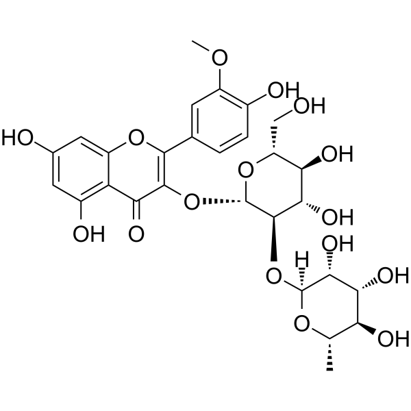Isorhamnetin-3-O-neohespeidoside Structure