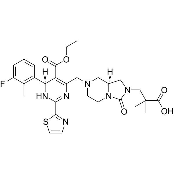 Linvencorvir (RG7907) Structure