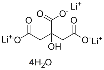 Lithium citrate Structure