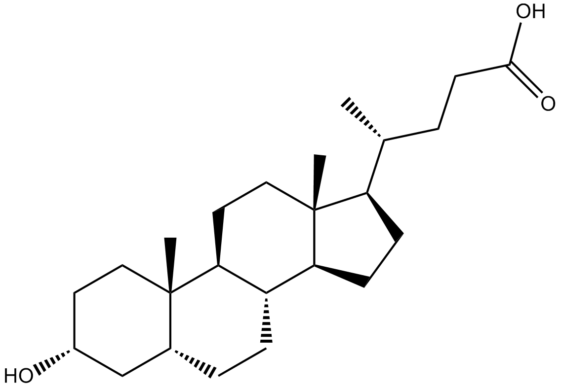 Lithocholic acid Structure
