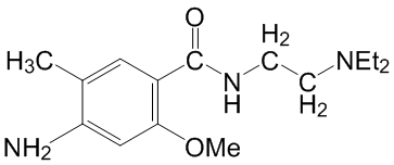 Metoclopramide hydrochloride Structure
