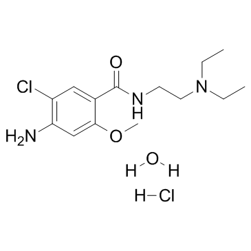 Metoclopramide hydrochloride hydrate Structure