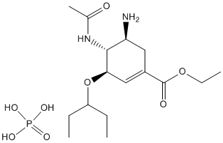 Oseltamivir phosphate Structure