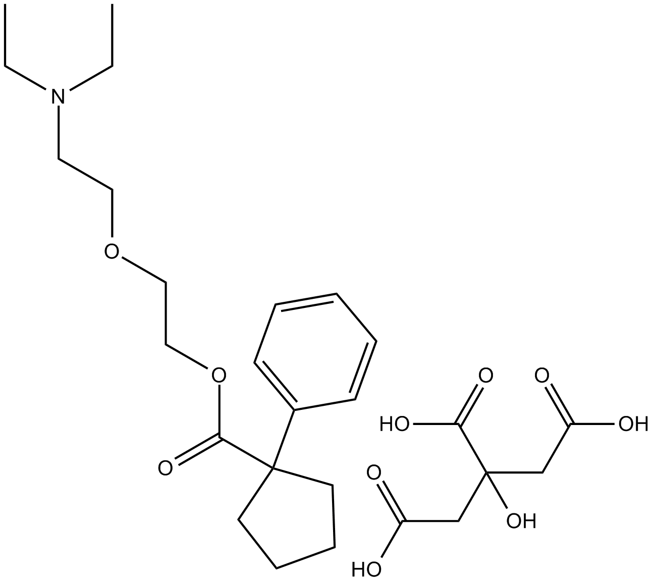 Pentoxyverine Citrate Structure