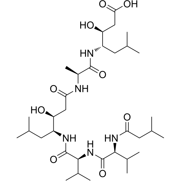Pepstatin A (Pepstatin) Structure