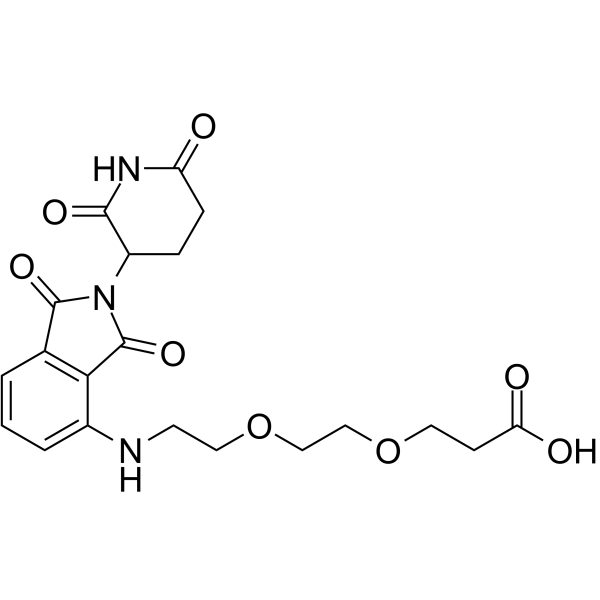 Pomalidomide-PEG2-COOH Structure