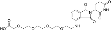 Pomalidomide-PEG4-C-COOH Structure