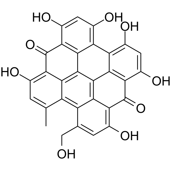 Pseudohypericin Structure