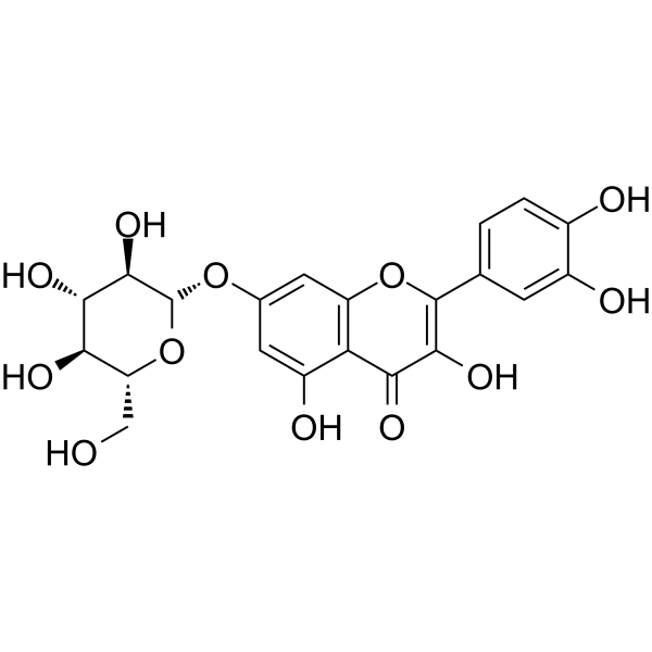 Quercetin-7-O-β-D-glucopyranoside Structure