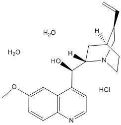 Quinine hydrochloride Dihydrate Structure