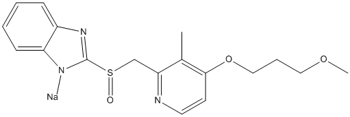 Rabeprazole Sodium Structure