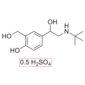 Salbutamol hemisulfate Structure
