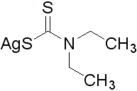 Silver diethyldithiocarbamate Structure