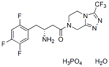 Sitagliptin phosphate monohydrate Structure