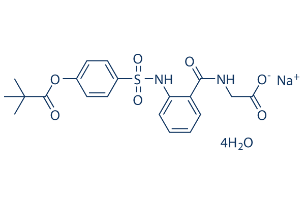 Sivelestat sodium tetrahydrate Structure