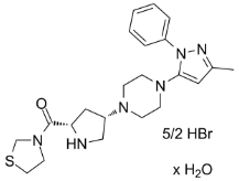 Teneligliptin hydrobromide hydrate Structure