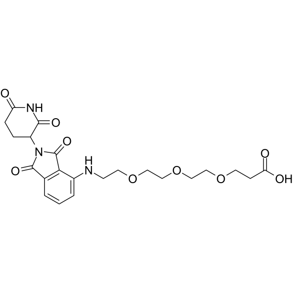 Thalidomide-NH-PEG3-propionic acid Structure