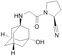 Vildagliptin  Structure