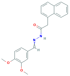 N'-(3,4-dimethoxybenzylidene)-2-(naphthalen-1-yl)acetohydrazide Structure