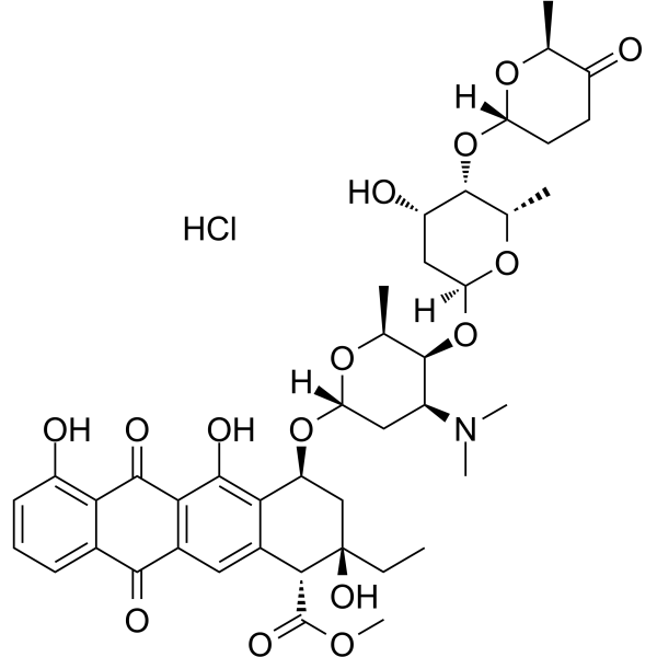 Aclacinomycin A hydrochloride Structure