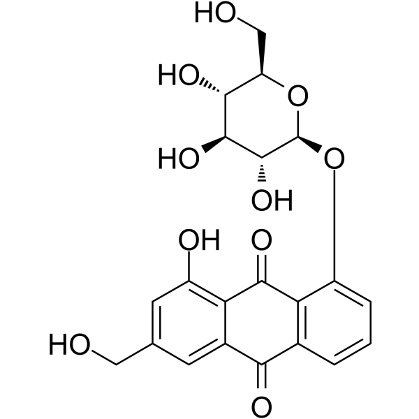Aloe-emodin-8-O-β-D-glucopyranoside Structure