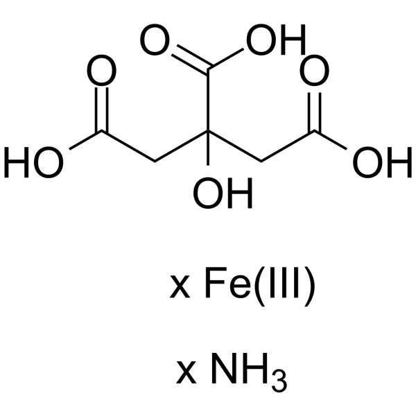 Ammonium iron(III) citrate Structure