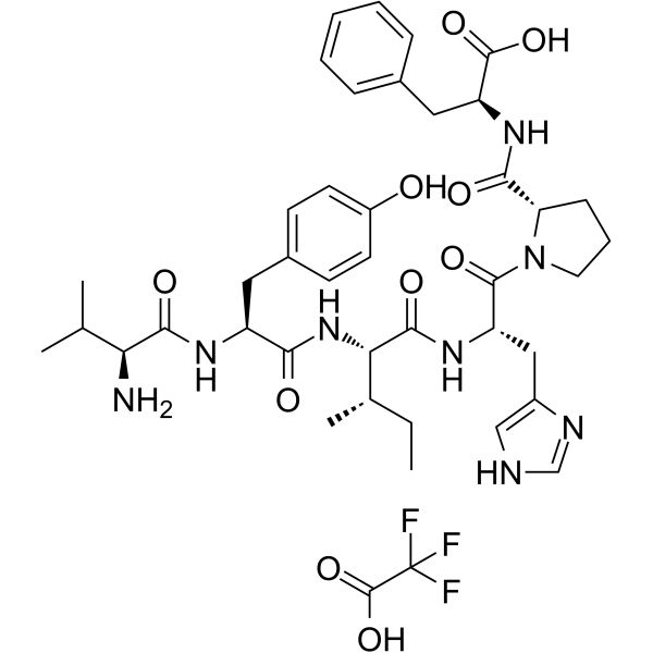 Angiotensin II (3-8), human TFA Structure