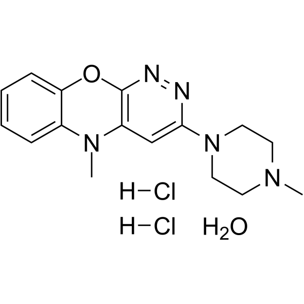 Azaphen dihydrochloride monohydrate Structure