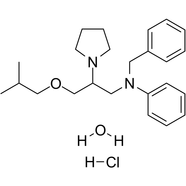 Bepridil hydrochloride hydrate Structure