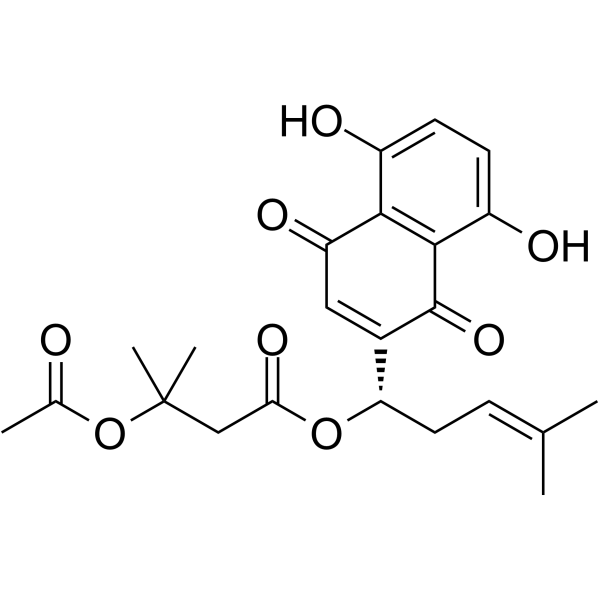 Beta-Acetoxyisovalerylshikonin Structure