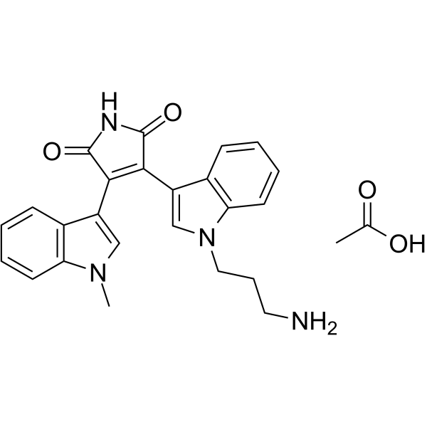 Bisindolylmaleimide VIII acetate Structure