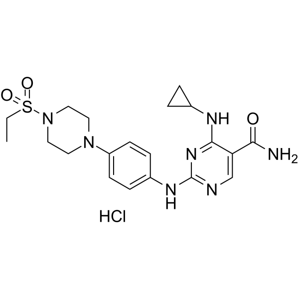 Cerdulatinib hydrochloride Structure