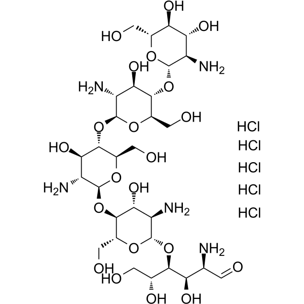 Chitopentaose pentahydrochloride Structure
