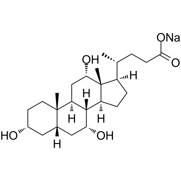 Cholic acid sodium Structure