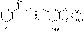 CL 316243 disodium salt Structure