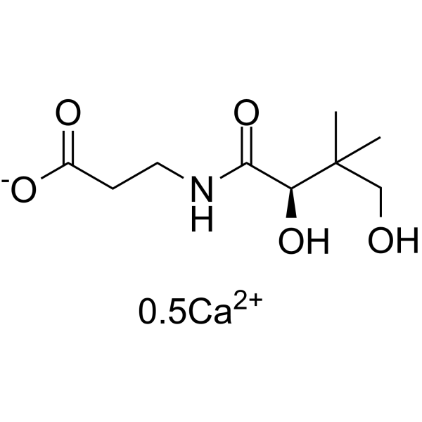D-Pantothenic acid hemicalcium salt Structure