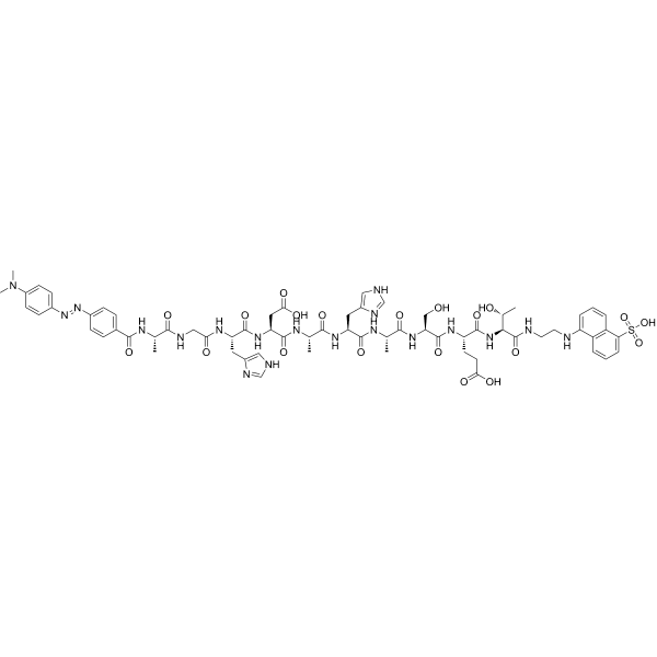 Dabcyl-AGHDAHASET-Edans Structure