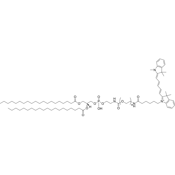 DSPE-PEG-Cy5 (MW 2000) Structure